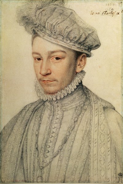 Portret van koning Karel IX van Frankrijk, 1566 door François Clouet